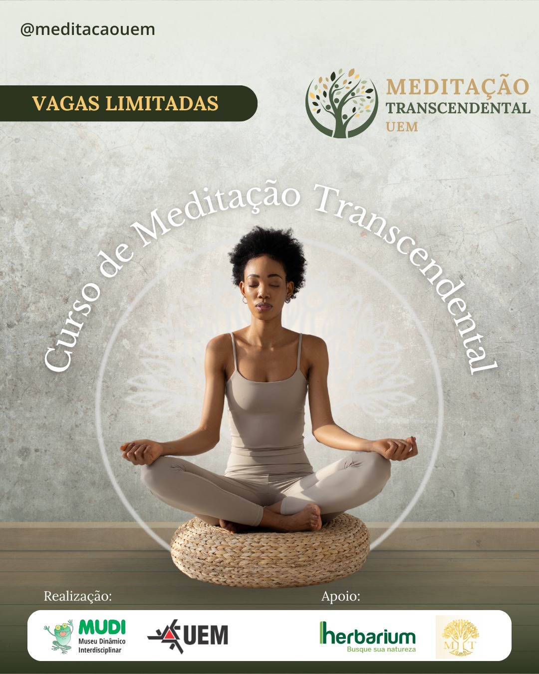 foto de Curso de Meditação transcendental - MT, para formação de grupo de meditantes na Universidade Estadual de Maringá